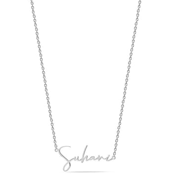 Pure 925 Silver Signature Name Necklace