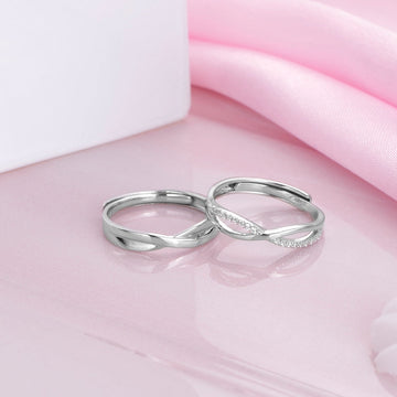 Infinity with you 925 Silver Couple Ring