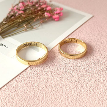 Personalised Text Engraving Ring