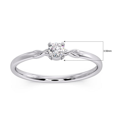 925 Pure Silver Eternal Twist Solitaire