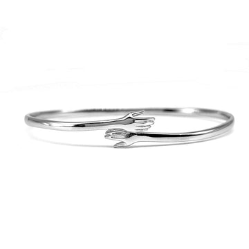 Pure 925 Silver Customised Hug Bracelet