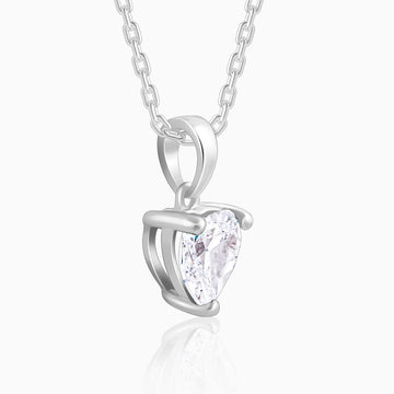 925 Silver Heart Stone Necklace