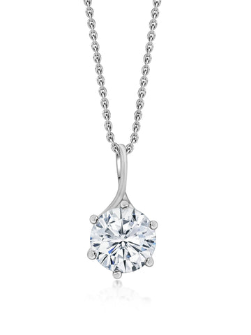 Pure 925 Silver Radiant Stone Pendant