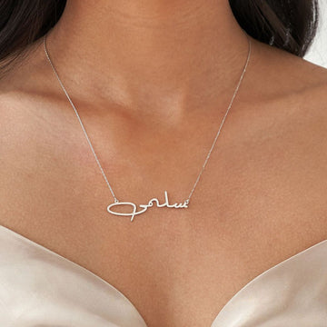 Pure 925 Silver Customised Arabic Name Necklace