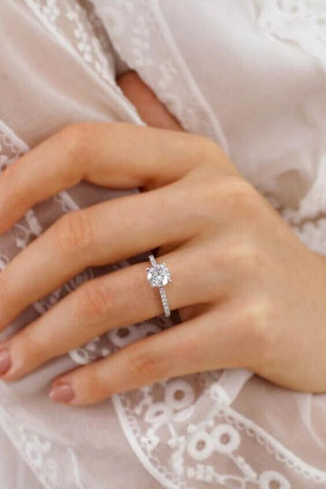 Pure 925 Silver Celeste Solitaire Ring
