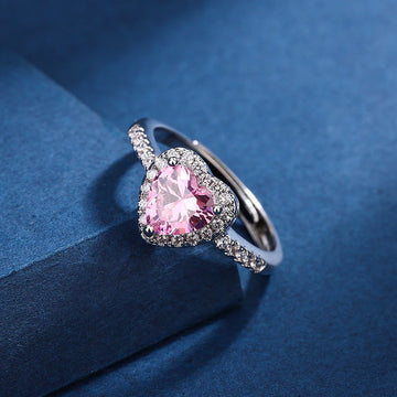 925 Silver Pink Promise Ring
