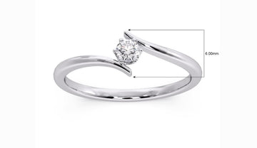 Pure 925 Silver Amora Solitaire Ring