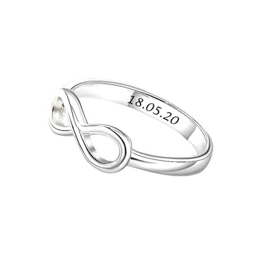 925 Pure Silver Customised  Infinity Ring