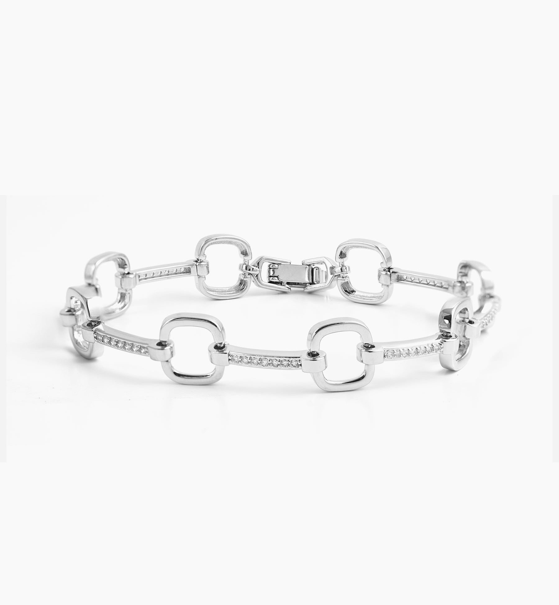 Power Bond Silver Mens Bracelet