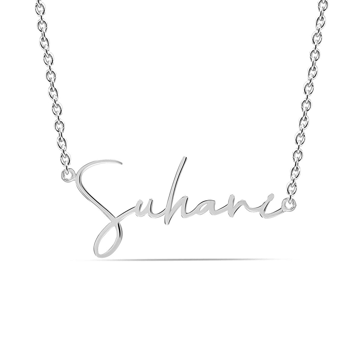 Pure 925 Silver Signature Name Necklace