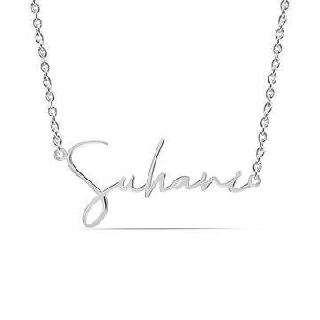 Pure 925 Silver Signature Name Necklace