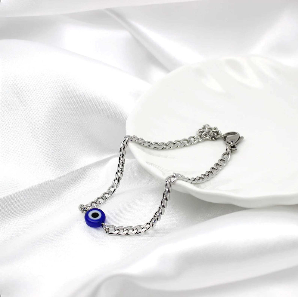 925 silver sterling evil eye bracelet for mens 