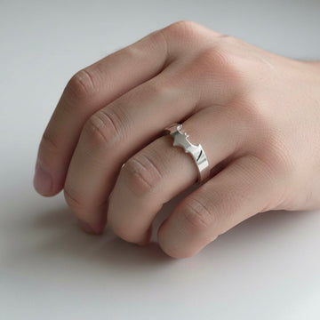 925 silver batman ring , marvel collection 