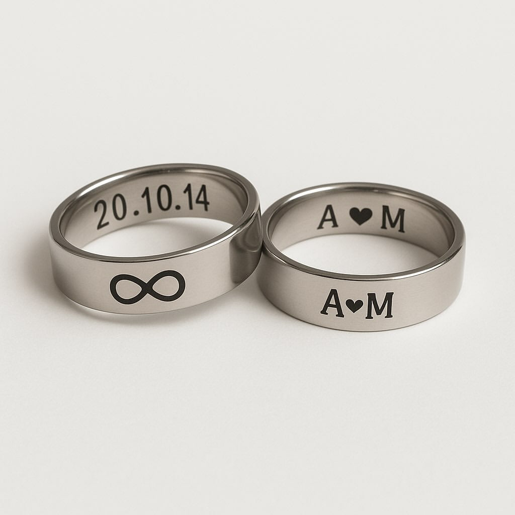 925 silver customise couple band 