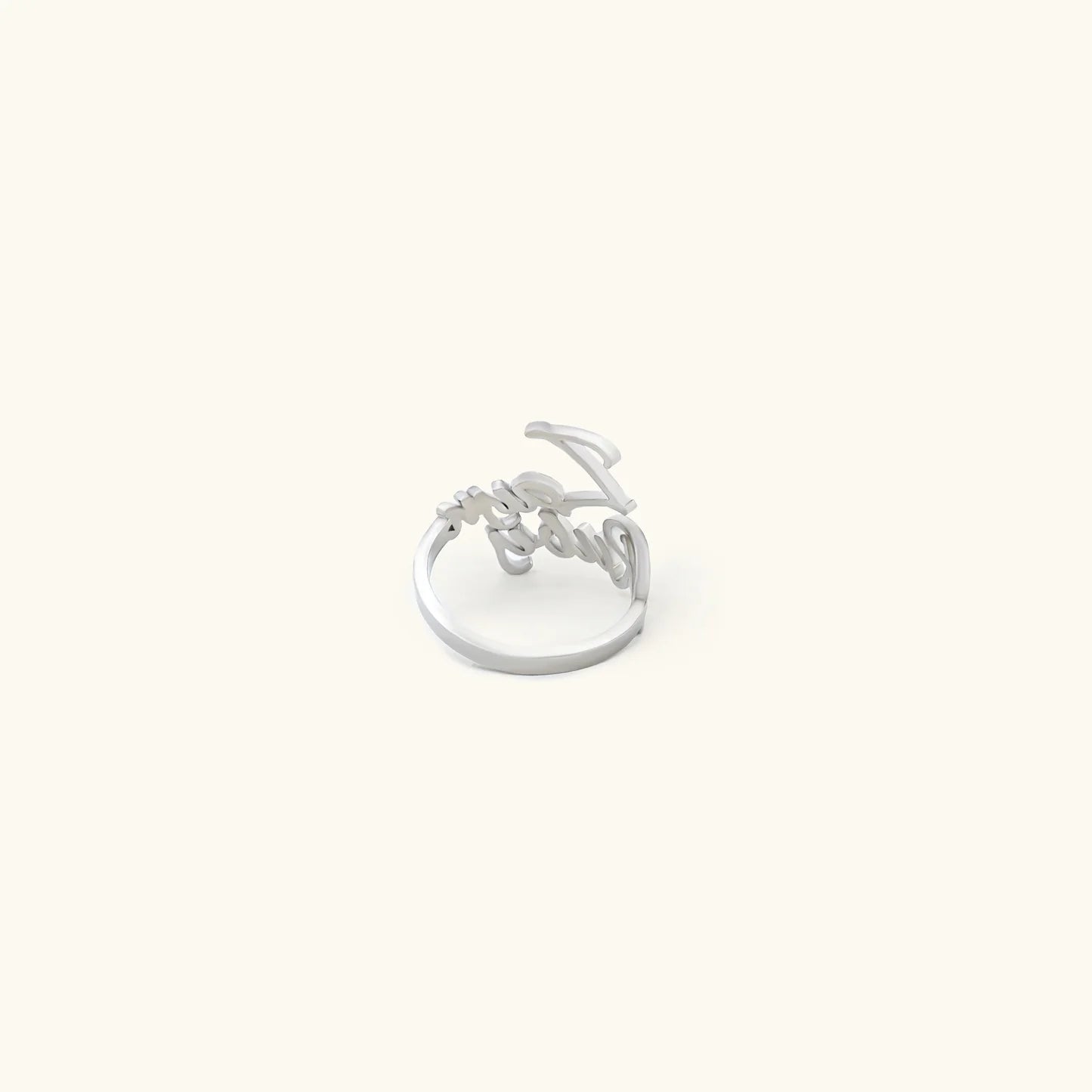 925 silver customise couple name ring 