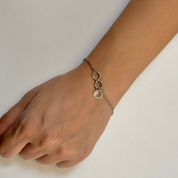 925 silver initial bracelet 