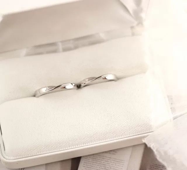 925 silver mobius couple ring 