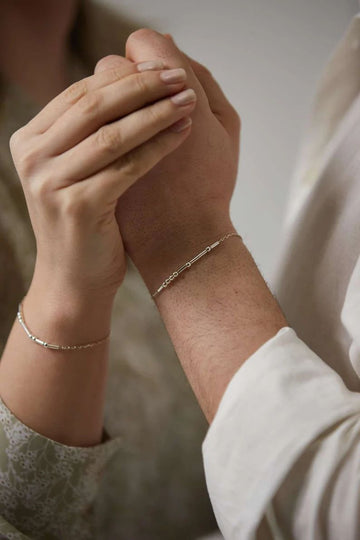 925 silver morse code bracelet , couple morse code bracelets 