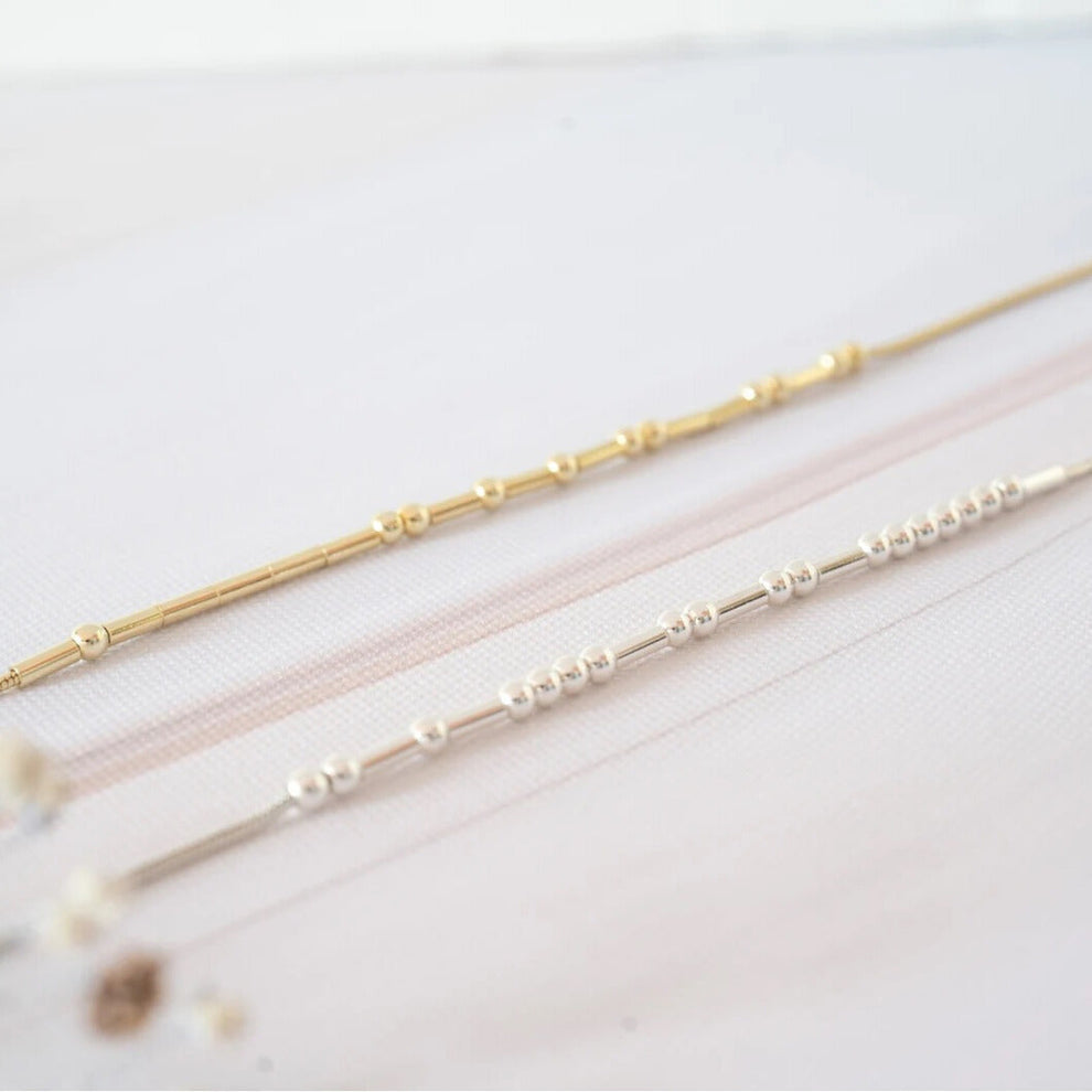 925 silver morse code necklace, real silver necklace, necklace for girlfriend 