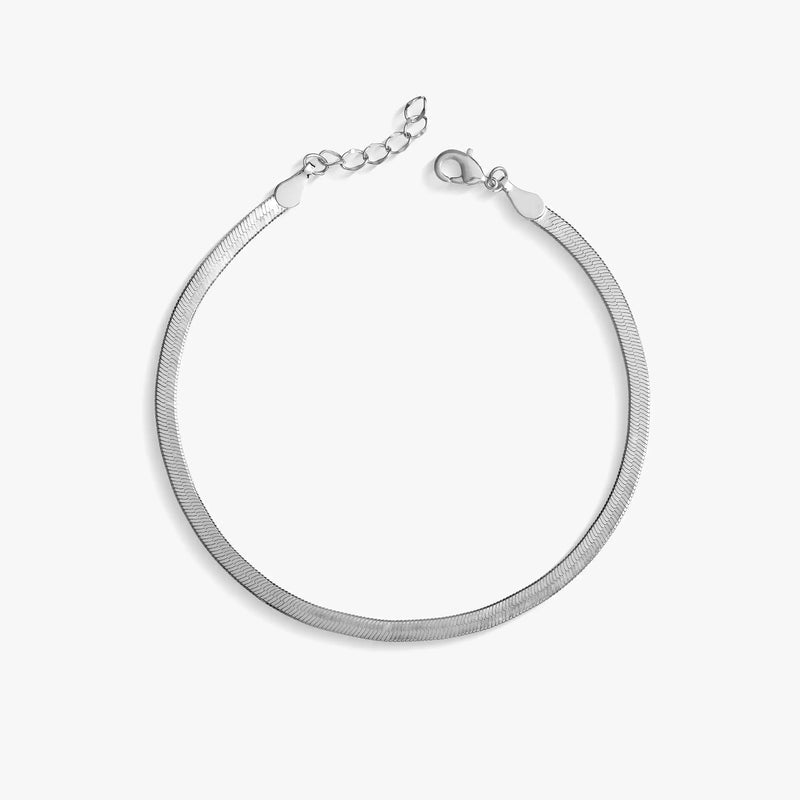 925 silver snake chain anklet 