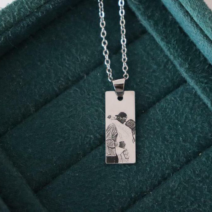 Couple photo pendant 