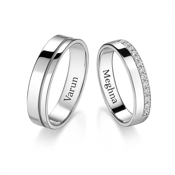 giva silver couple ring 