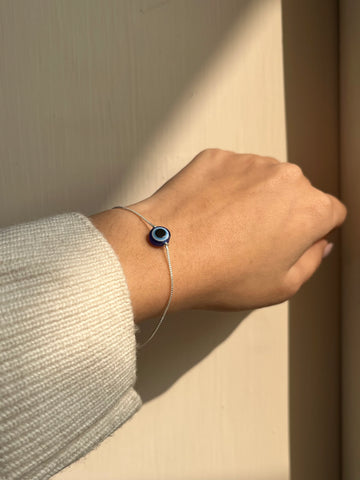Evil eye bracelet in 925 sterling silver