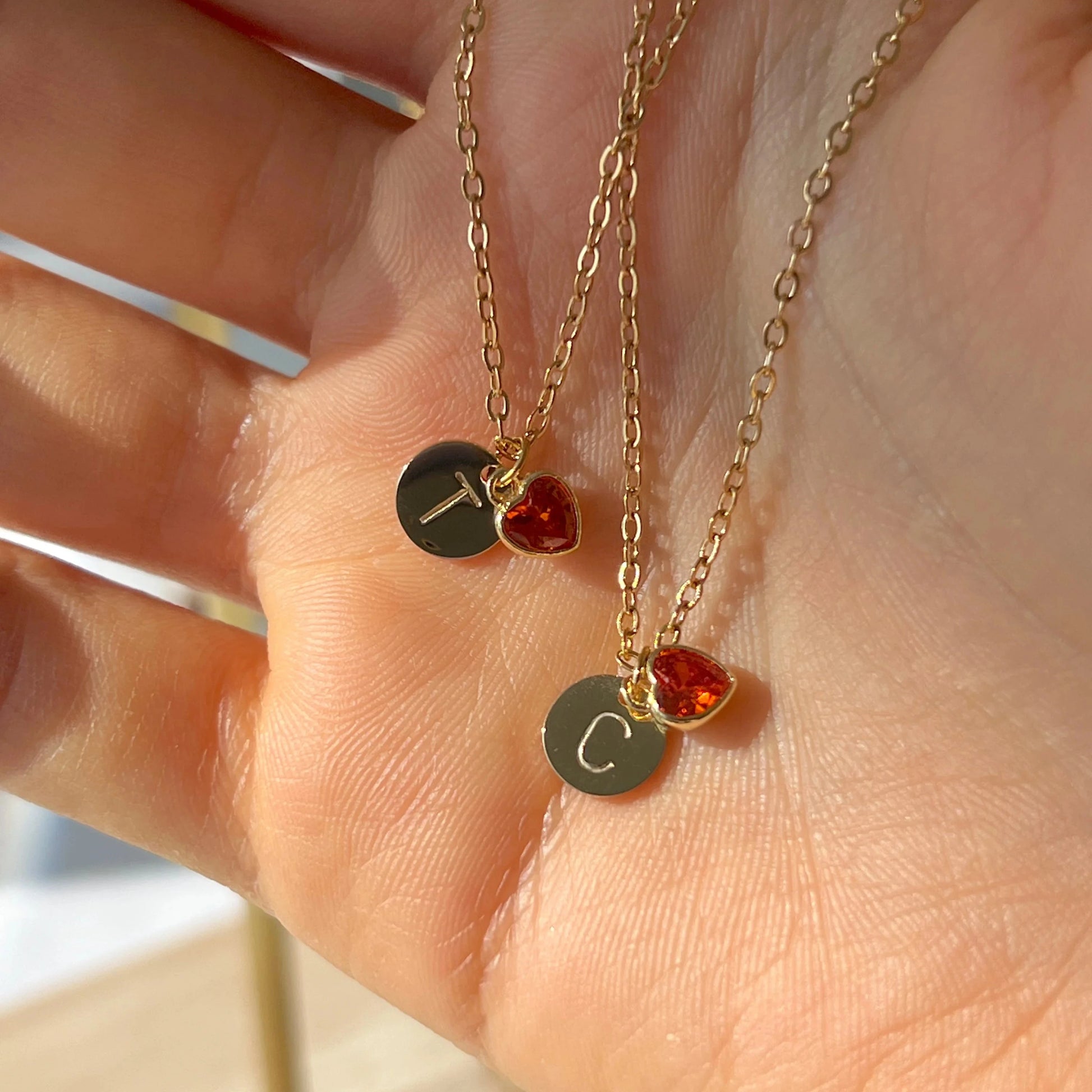 Heart necklace with customisation 