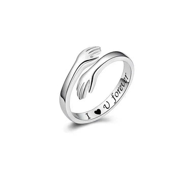 Real silver hug ring 
