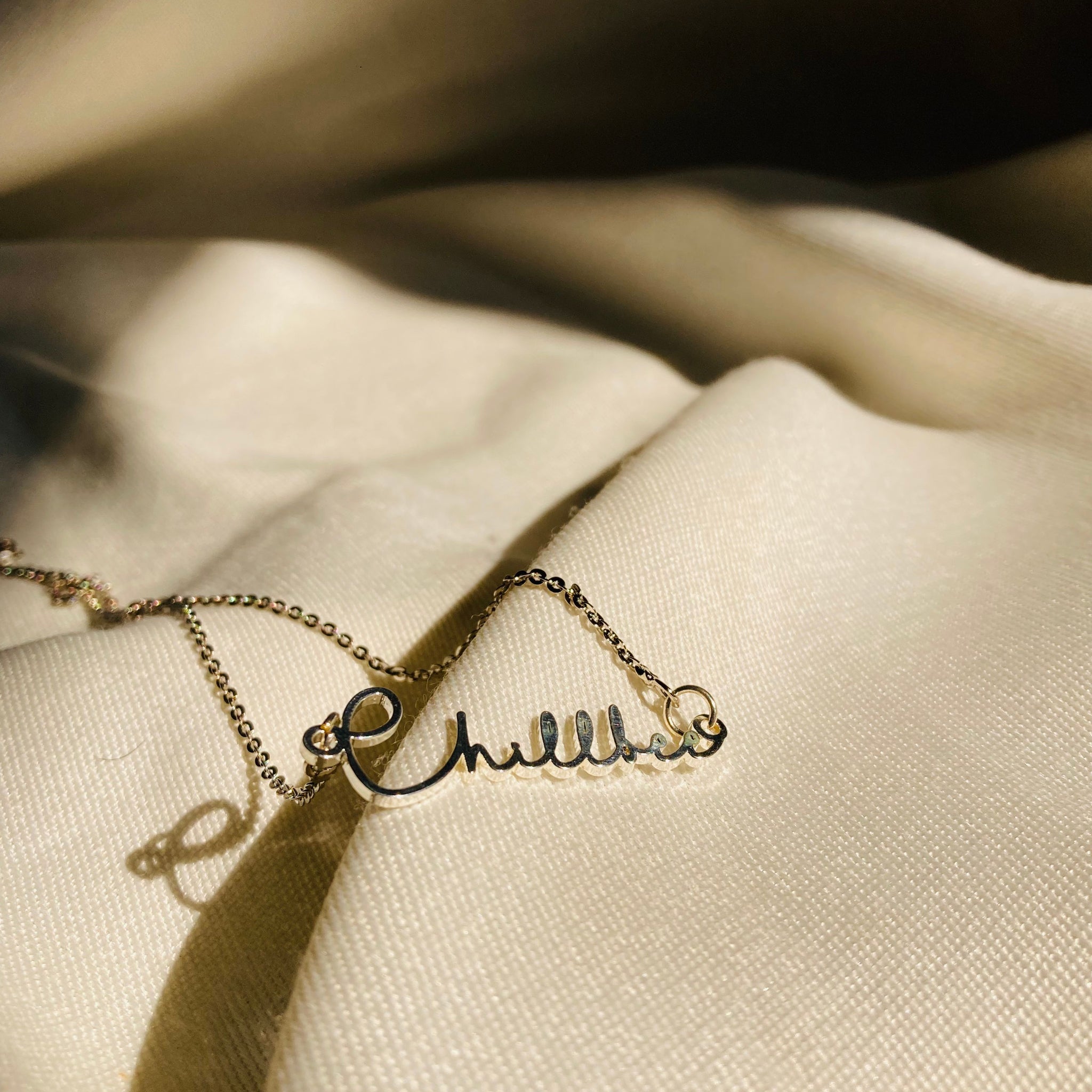 Pure 925 Silver Signature Name Necklace
