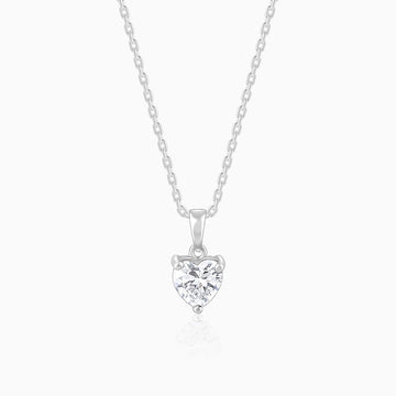 925 Silver Heart Stone Necklace
