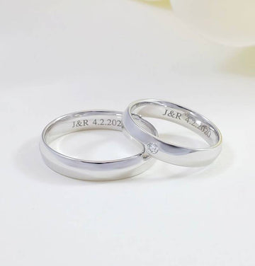 Ture Love Solitaire Couple Ring
