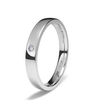 Pure 925 Silver Solitaire Stone Flat Ring