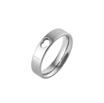 925 Silver Unisex Heart Cut Ring