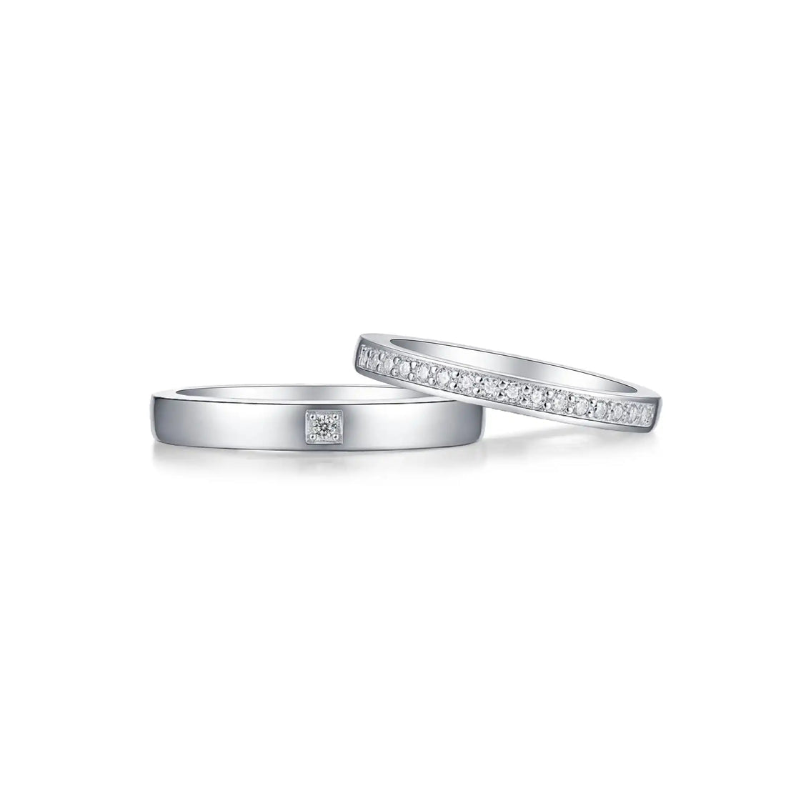 Timeless Solitaire Stone Couple Ring