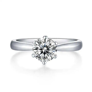 Classic Six Claw - Moissanite Sterling Silver