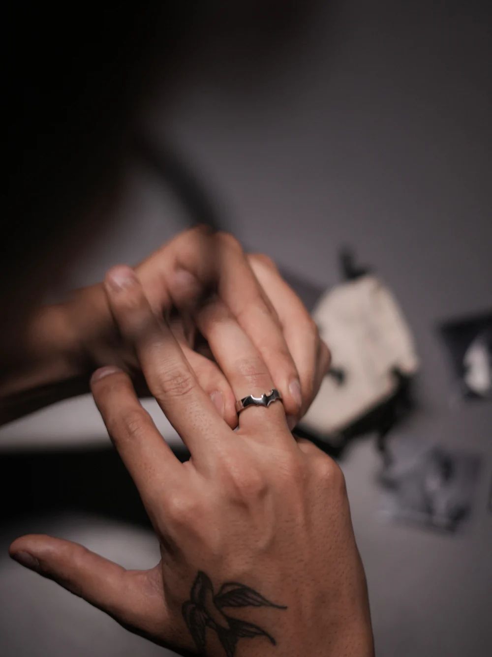 silver batman logo ing for mens, marvel ring 