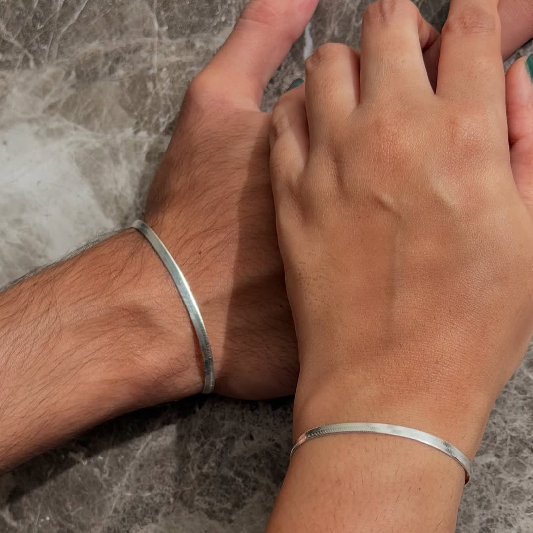 Palmonas couple bracelet in 925 silver 