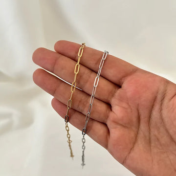 Paperclip Chain Bracelet , matching couple bracelet 