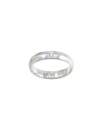 Pure 925 Silver Solitaire Stone Half Down Ring