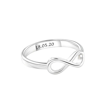 925 Pure Silver Customised  Infinity Ring