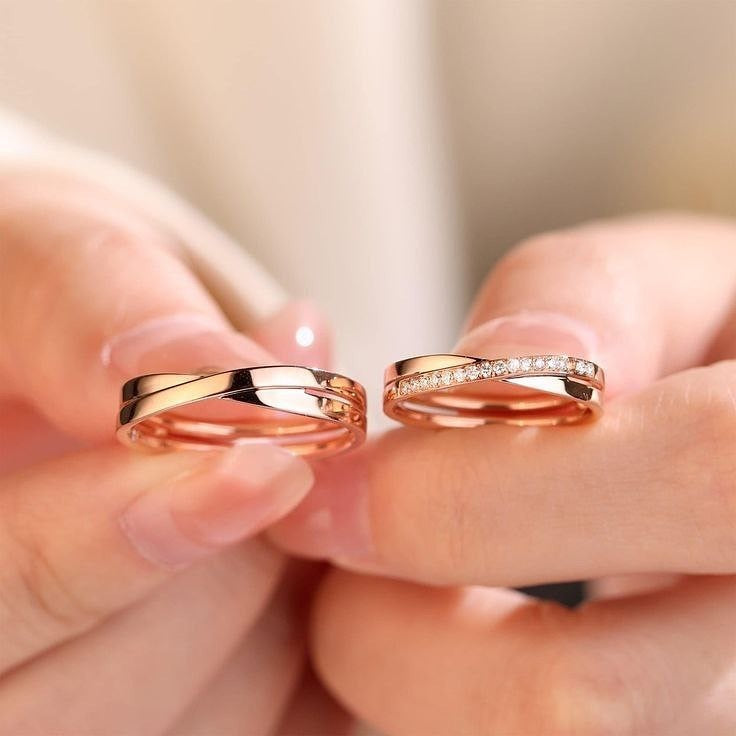 Promise couple ring , rosegold ring 