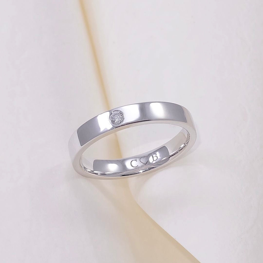 sterling silver solitaire ring for men and women 