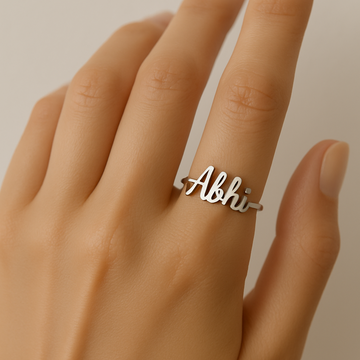 Name ring , silver name ring 