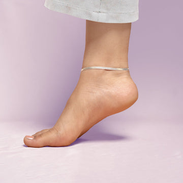 Silver snake anklet for her 