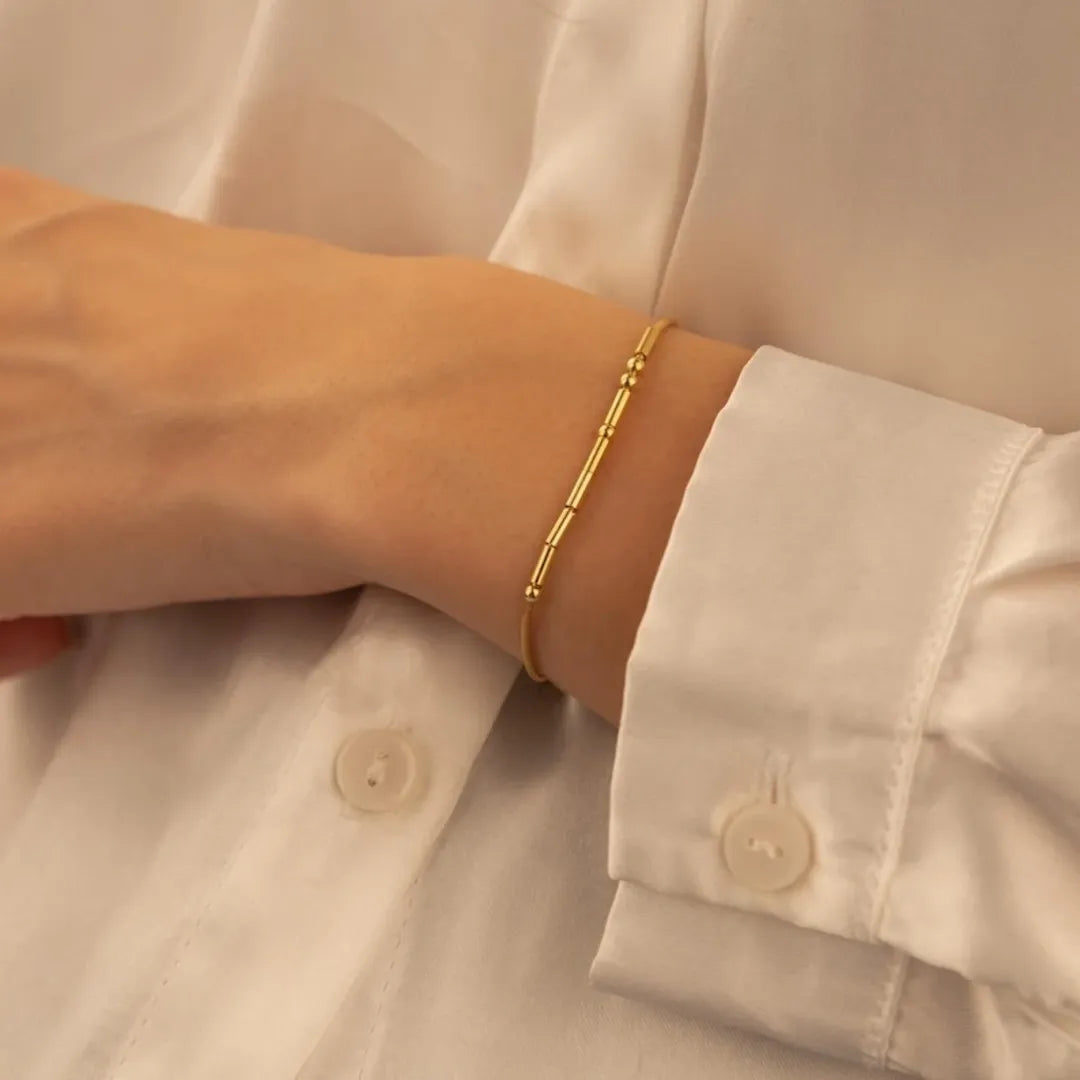 Trending Morse code bracelet in stainless steel 