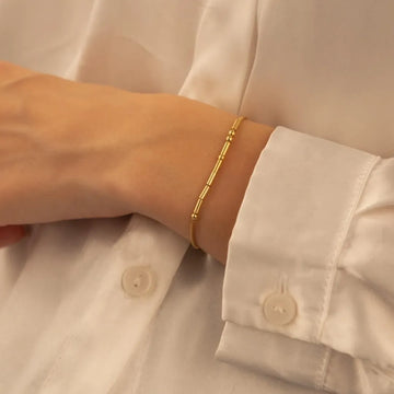 Trending Morse code bracelet in stainless steel 