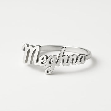 Pure 925 Silver Customised Name Ring